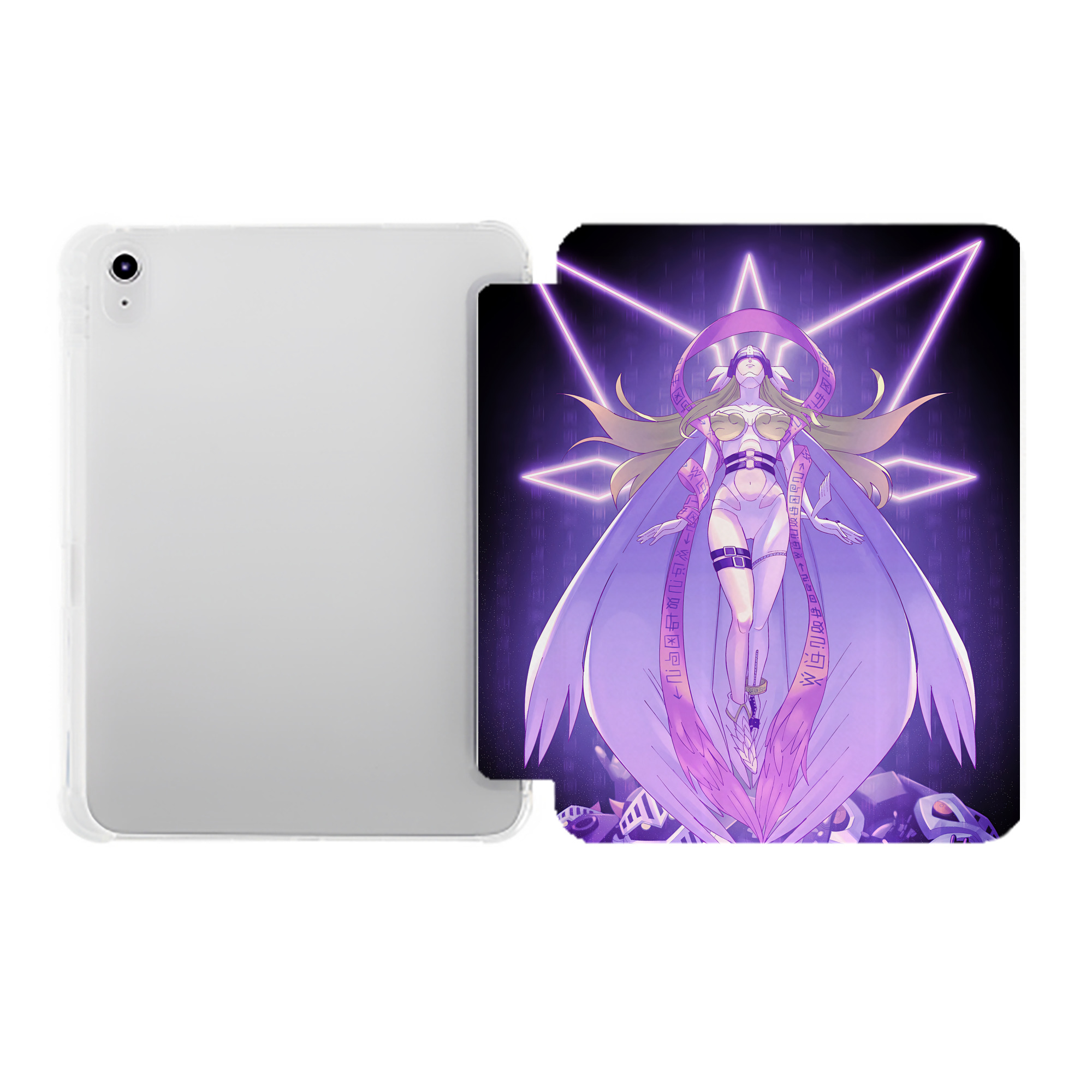 （画像用） Digimon デジタルモンスター/デジモン IPad ケース ペン収納付き 三つ折りスタンド PUレザー×シリコン 対応機種9.5/10.5/10.9インチ